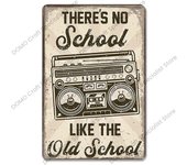 Retro Poster Tin Signs CD Radio Guitar Singer Vintage Metal Plate Wall Decor Music Party Bar Club Living Room
