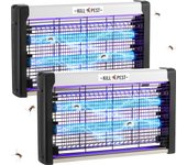 2 Pcs Electric Bug Zapper Summer Indoor Outdoor Electric Bug Zapper 6W Purple UV Light Fruit Flies Mosquito Killer Lamp Indoor Insect Killer Plug in Fly Trap for Home Outdoor