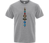 Nine Planets Mens T-Shirt Universe Solar System Men Tops Brand Short Sleeves O-Neck T Shirt Planets Colour Vintage Tee Shirt