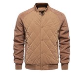 AIOPESON-Chaqueta Bomber de béisbol forrada de forro polar grueso para hombre, prendas de vestir cálidas, abrigos de invierno