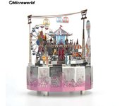 Microworld 3D Metal Puzzle Love Theme Music Box Model Kits DIY Jigsaw Desktop Decoration Toys Christmas Gifts For Girls Princess