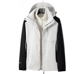CHRLCK Women's 3 In 1 Thick Hiking Jacket Fleece Waterproof Winter Windbreaker Outdoor Warm Camping Jacket Women Windproof Coat