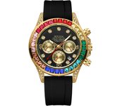 Calado falso reloj mecánico hombre calendario reloj impermeable