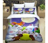 3D Printing Cartoon Lovely Hamtaro Bedding Set Duvet Cover Pillow Set Birthday Gift Children quilt cover Bedding Home Textiles