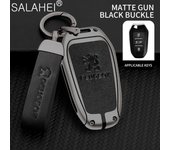 Zinc Alloy Car Remote Key Fob Case Cover Holder Shell For Peugeot 2008 3008 4008 5008 308 408 508 Protector Keychain Accessories