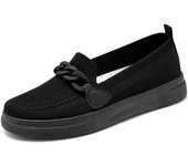 Zapatos de mujer cómodos fly woven zapatos de mamá con un pedal cómodos zapatos de mujer
