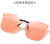 Gafas de sol volteadas para hombre, clips polarizados para miopía, gafas de sol para mujer sin marco