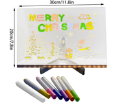 Bloc de notas acrílico pintado borrable hecho a mano para niños, tablero de mensajes, pintura de dibujo de vidrio Led, luz nocturna, regalos para niños