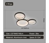Circel Rings Modern Ceiling chandelier lights Bedroom Living room decoration indoor lighting led chandelier lighting Fixtures