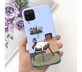 For Funda Samsung Galaxy A12 Ultra Thim Sofu-Touch Matte Liquid Silicone Soft Bumper cover on samsung a12 a125f a 12 galaxy case