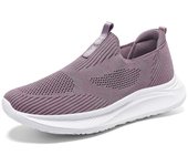 Zapatillas de deporte transpirables para mujer, zapatos deportivos cómodos sin cordones, planos, de verano