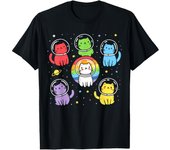 Camiseta para hombre con diseño de gatos gays en el espacio, mes del orgullo del arco iris, aliado Lgbt
