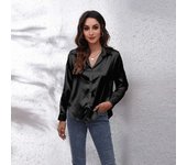 Satin Blouse Shirt Silk Tops Elegant Long Sleeve Loose Womens Blouses Camisas De Mujer Spring Autumn Streetwear Women Clothes