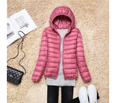 Women's Down Jacket Autumn Winter Women's Ultra Light Foldable Hooded Down Jacket