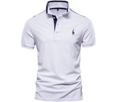 Aiopeson Cotton Men 's polos jirafa bordada camisa polo de manga corta hombre diseño de marca de alta calidad ropa masculina