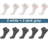 10pairs/lot men's bamboo fiber socks short casual breatheable anti-bacterial man ankle socks new black busines high quality