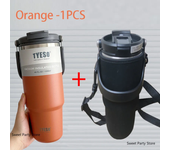 Tyeso-termo de 600/750/900/1050/1200ML, termo de vacío de acero inoxidable con pajita, taza de café para coche, taza térmica para deportes al aire libre