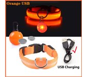With Flashing Pendant Glowing Dog Collar Adjustable Detachable Luminous Safety Collar USB Loss Prevention LED Collar Cat
