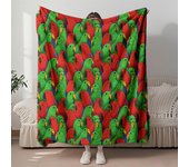 Seasonal Decor Flannel Cozy Blanket Otomi Mexican Art Mexican Japanese Zen Pattern Bed Scarf Premium Bedding Hypoallergenic