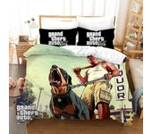 Game GTA V Bedding Set Cartoon Duvet Covers Pillowcase Grand Theft Auto 5 Comforter Bedding Sets Bed Linens Bedclothes(No Sheet)