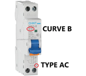 CHINT NB2LE Curve B C Type A AC 1P+N Residual Current Operated Leakage Protection Switch Circuit Breaker RCBO 30MA 10A 16A 20A
