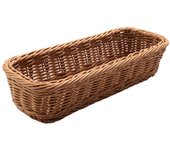 Cesta tejida para almacenamiento de cubiertos de escritorio, caja de drenaje para vajilla de restaurante, color marrón