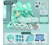 ¡Niñas Niños Niños Principiantes Niñas Patines En Línea Profesional Adulto Flash Roller Skates, Comprar Obtener Un Conjunto Completo De Equipo De Protección, Herramientas Más Bolsa De Zapatos!