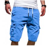 Verano nuevo hombre Casual Multi-Bolsillo hombre quinto pantalon hombre