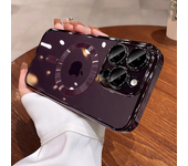 Nueva funda oficial de teléfono dorada del desierto para iPhone 16, 15, 14, 13, 12, 11 Pro Max Plus, lente magnética transparente Magsafe, funda protectora suave