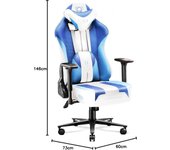Silla Gamer con Reposabrazos 3D - Cojín Cervical/Lumbar Función de Balanceo - Silla de Oficina 160 kg - Cadeira Gaming Ergonómica - (XL)