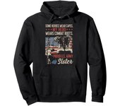 Pullover Hoodies Comfortable Casual Classic Soft Trendy Sweatshirt Men Black My Heroes Wear Combat Boots Proud Army Sisters Women