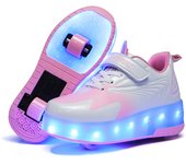 Niños Zapatos Con Luces Estudiantes Adultos Zapatos Con Ruedas Patines
