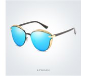 Nuevas gafas de sol, gafas de sol polarizadas de metal, gafas de sol retro de ojo de gato, gafas de sol polarizadas para mujer.