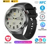 2024 Nuevo Reloj inteligente  Hombres y Mujeres de 1,53 inch de pantalla complete 360*360 HD AMOLED, Llamada Bluetooth, NFC, Rastreador GPS,IP68 waterproof, reloj de presión arterial de Azúcar en sangre,Reloj de ejercicio y Fitness para Android IOS