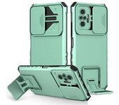 KEYSION Shockproof Pro 10S, Camera Protection Push Pull, Live Stand Phone Case for Xiaomi Redmi Note 10 5G