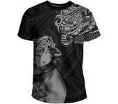 On demand printing New Zealand design Maori bulldog print men's short sleeved comfortable skin friendly summer t-shirt