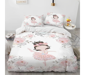 Cartoon Cute Ballet Girl Ballerina Duvet Cover Set HD Comforter Cover for Kids Bedding Sets Bedclothes Bedroom Decor