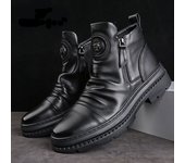 Otoño Nuevos Zapatos De Hombre Botas De Hombre Con Cremallera Versátiles Zapatos Casuales De Hombre