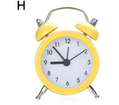 Reloj despertador con doble campana, marco de Metal, alarma fuerte, funciona con batería, despertador de mesa de escritorio para dormitorio y decoración del hogar