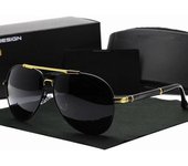 Nuevas gafas de sol polarizadas para hombres, marco grande de moda, conducción de pesca, gafas de sol avanzadas anti-ultravioleta