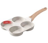 Thicken 4 Hole Egg Frying Pan Nonstick Cookware Steak Cooking Pan Wood Handle Pancake Breakfast Pot Kitchen Accessories