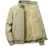 Chaquetas acolchadas cálidas para hombre, abrigos de negocios de lana gruesa con cuello levantado, ropa de otoño e invierno