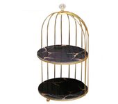 Easy to Clean Bird Cage Jewelry Rack Waterproof Rust-proof Iron Storage Holder Large Capacity Desktop Display Stand Bathroom