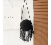 Fashion Tassle Shoulder Crossbody Bags Women's Hollow Designer Luxury Woven Beach Bag Summer Beach Travele Small Handbags Purse