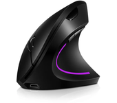 IHOYI-Wireless Vertical Mouse, 2.4GHz, Wrist Protector, Stereo Mute, Laptop, Computer, Gaming, Charging