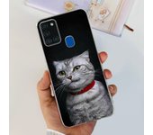 For Galaxy A21s Phone Case Oil Flower Butterfly Painting Soft Clear Housing For Samsung Galaxy A21s SM-217F TPU Silcione Capas