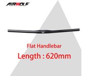 Airwolf  Carbono MTB Manillar de bicicleta Ultraligero Matt Montaña Negro Manillar de bicicleta Accesorios de ciclismo Flat Bar