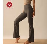 MVOVING PEACH Women Flared Pants Buttery-Soft High-rise Yoga Pilates Dance Bell-bottoms with Back Drop-in Waistband Pocket CLL