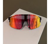 Bicycle riding glasses white frame transparent large frame outdoor sunglasses windproof sand ultraviolet sunglasses