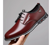 Zapatos informales para hombre, zapatos de negocios a la moda, mocasines cómodos sin cordones para hombre, zapatos de trabajo de cuero con plataforma, talla grande 50